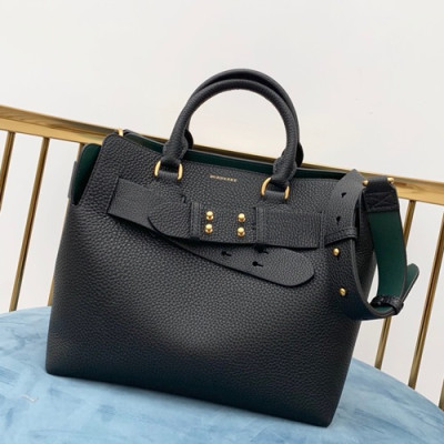 Burberry 2019 Leather Tote Shoulder Bag, 28cm - 버버리 2019 레더 토트 숄더백,BURB0140,28cm,블랙