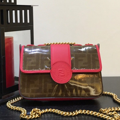 Fendi 2019 Chain Shoulder Cross Bag ,18CM - 펜디 2019 체인 숄더 크로스백  FENB0104,18CM,레드