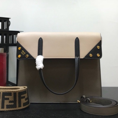 Fendi 2019 Leather Tote Bag ,25CM - 펜디 2019 레더 여성용 토트백  FENB0161,25CM,그레이