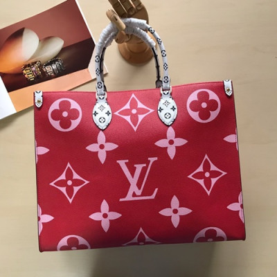 Louis Vuitton 2019 Onthego Tote Shopper Bag,41cm - 루이비통 2019 온더고 토트 쇼퍼백 M44570,LOUB1215 ,41cm,레드+핑크