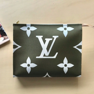 Louis Vuitton 2019 Women Clutch Bag,26cm - 루이비통 2019 여성용 클러치백 M47542,LOUB1249 ,26cm,그린+화이트