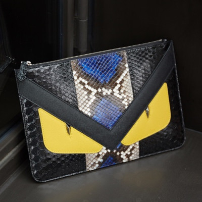 Fendi 2019 Leather Clutch Bag ,29.5CM - 펜디 2019 레더 남여공용 클러치백 FENB0255,29.5CM,블랙