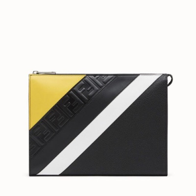 Fendi 2019 Leather Clutch Bag ,25CM - 펜디 2019 레더 남여공용 클러치백 FENB0259,25CM,블랙