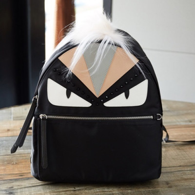 Fendi 2019 Nylon Bag Bugs Back Pack ,24.5/29/38CM - 펜디 2019 나일론 남여공용 백버그 백팩  FENB0295,24.5/29/38CM,블랙