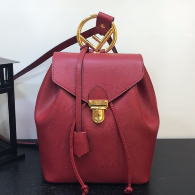 Fendi 2019 Leather Back Pack, 25cm - 펜디 2019 레더 여성용 백팩,FENB0306,25cm,레드