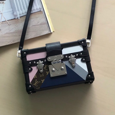 Louis Vuitton 2019 Petite Malle Shoulder Bag,20cm - 루이비통 2019 쁘띠뜨 말 숄더백 M53839,LOUB1264 ,20cm,블랙