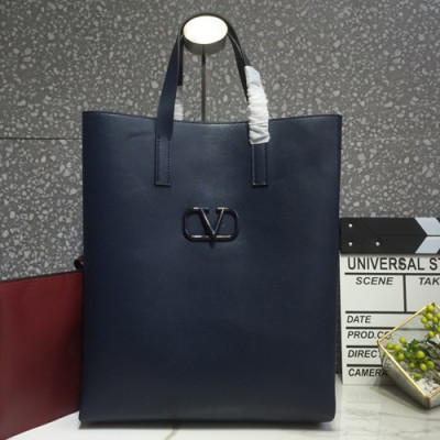 Valentino 2019 V-ring Tote Shopper Bag,34CM - 발렌티노 2019 브이링 여성용 토트 쇼퍼백 ,VTB0510,34CM,네이비