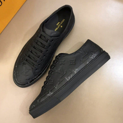 Louis Vuitton 2019 Mens Initial Logo Lambskin Sneakers  - 루이비통 남성 이니셜 로고 램스킨 스니커즈 Lou01044x.Size(240 - 270).블랙