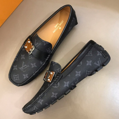 [클래식]Louis Vuitton 2019 Mens Initial Logo Strap Leather Driver - 루이비통 남성 이니셜 로고 스트랩 레더 드라이버 슈즈 Lou01047x.Size(240 - 270).블랙