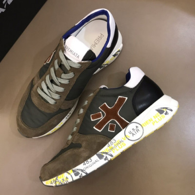 Premiata 2019 Mens Initial Logo Cajual Suede Sneakers  - 프리미아타 남성 이니셜 로고 캐쥬얼 스웨이드 스니커즈 Prem003x.Size(240 - 275).다크그린