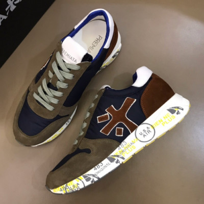 Premiata 2019 Mens Initial Logo Cajual Suede Sneakers  - 프리미아타 남성 이니셜 로고 캐쥬얼 스웨이드 스니커즈 Prem004x.Size(240 - 275).네이비