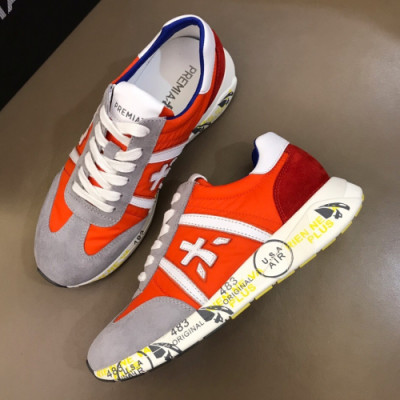 Premiata 2019 Mens Initial Logo Cajual Suede Sneakers  - 프리미아타 남성 이니셜 로고 캐쥬얼 스웨이드 스니커즈 Prem007x.Size(240 - 275).오렌지