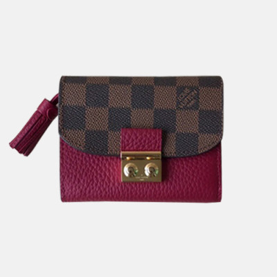 Louis Vuitton 2019 Croisette Compact Wallet N60208 - 루이비통 여성용 크로아제트 컴팩트 월릿 반지갑 LOUW0110.Size(12cm).와인+브라운