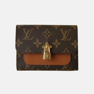 Louis Vuitton 2019 Ladies Monogram Flower Compact Wallet M62578 - 루이비통 모노그램 플라워 컴팩트 월릿  LOUW0131.Size(16CM).브라운