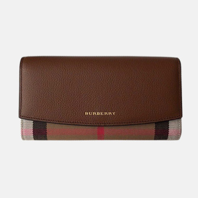 Burberry 2019 Banner Leather Wallet - 버버리 배너 레더 장지갑 BURW0012.Size(19CM).브라운