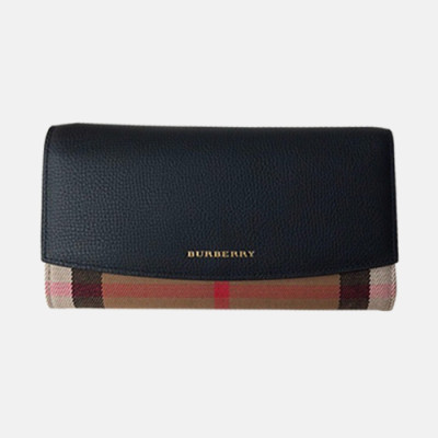 Burberry 2019 Banner Leather Wallet - 버버리 배너 레더 장지갑 BURW0014.Size(19CM).네이비