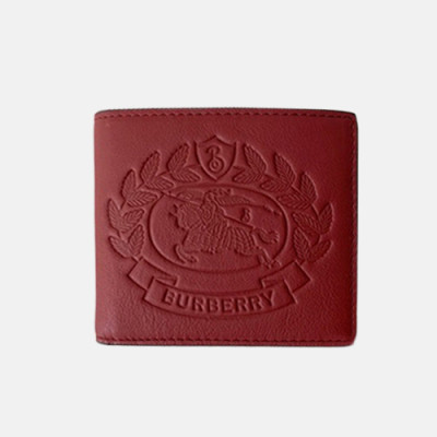 Burberry 2019 Leather Wallet - 버버리 남여공용 레더 반지갑 BURW0026.레드