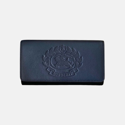 Burberry 2019 Leather Wallet - 버버리 남여공용 레더 장지갑 BURW0034.Size(19CM).네이비