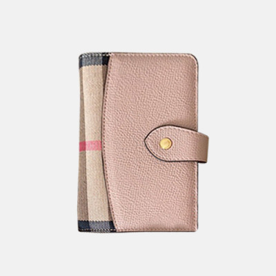 Burberry 2019 Leather Wallet - 버버리 여성용 레더 중지갑 BURW0043.Size(12CM).연핑크