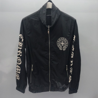 Chrome Hearts 2019 Mm/Wm Logo Cajual Windproof Jacket - 크롬하츠 남자 로고 캐쥬얼 방풍 자켓 Chr0030x.Size(s - xl).블랙