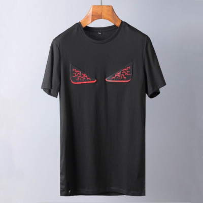 Fendi 2019 Mens Monster Eyes Short Sleeved Tshirt - 펜디 남성 몬스터 아이즈 반팔티 Fen0259x.Size(m - 3xl).블랙