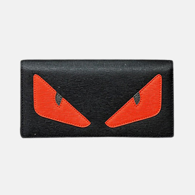 Fendi 2019 Leather Wallet - 펜디 남여공용 레더 장지갑 FENW0028.Size(18.5cm).블랙