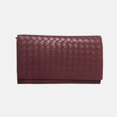 [매장판]Bottega Veneta 2019 Wallet - 보테가베네타 남여공용 장지갑 081-BVW0010.19cm,와인