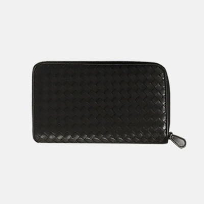 Bottega Veneta 2019 Zip Round Wallet - 보테가베네타 남성용 지퍼 라운드 장지갑 6016-BVW0013.21cm,블랙