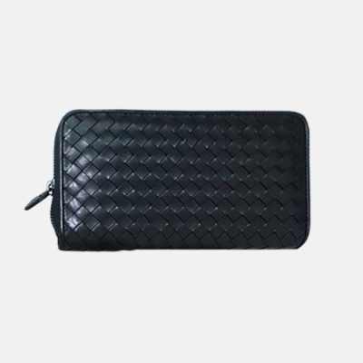 Bottega Veneta 2019 Zip Round Wallet - 보테가베네타 남여공용 지퍼 라운드 장지갑 6002-BVW0024,19cm.블랙