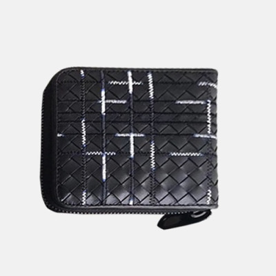 Bottega Veneta 2019 Zip Round Wallet - 보테가베네타 남여공용 지퍼 라운드 반지갑 473011-BVW0086,11cm.블랙