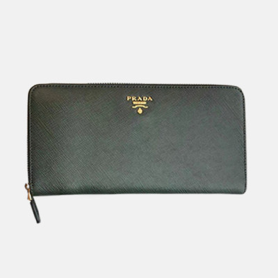 Prada 2019 Saffiano Zip Round Wallet 2ML506 - 프라다 사피아노 여성용 지퍼 라운드 장지갑 PRAW0013.20CM.다크그린