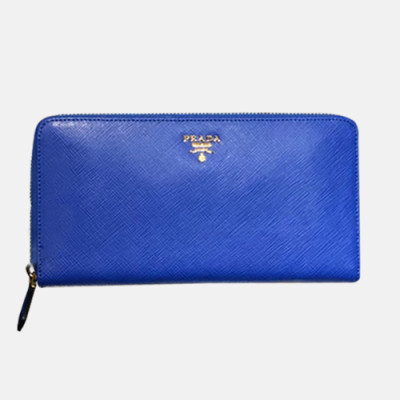 Prada 2019 Saffiano Zip Round Wallet 2ML506 - 프라다 사피아노 여성용 지퍼 라운드 장지갑 PRAW0015.20CM.블루