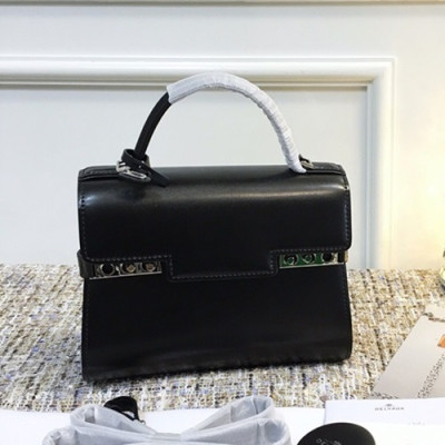 Delvaux 2019 Tempete Leather Tote Shoulder Bag,21/27.5CM - 델보 2019 톰페트 레더 토트 숄더백,DVB0015.21/27.5CM,블랙