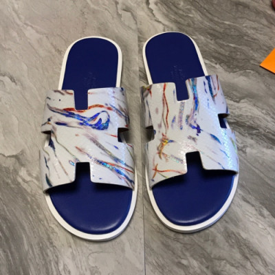 Hermes 2019 Mens Classic Oasis Leather Sandal - 에르메스 남성 클래식 오아시스 레더 샌들 Her0278x.Size(240 - 275).블루