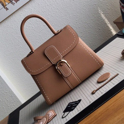 Delvaux 2019 Leather Tote Shoulder Bag,28 CM - 델보 2019 레더 토트 숄더백,DVB0092.28 CM,핑크베이지