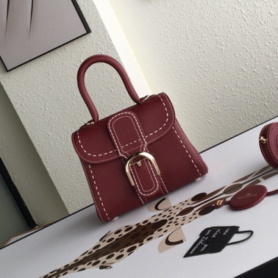 Delvaux 2019 Leather Tote Shoulder Bag,20CM - 델보 2019 레더 토트 숄더백,DVB0099.20CM,와인