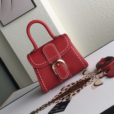 Delvaux 2019 Leather Tote Shoulder Bag,20CM - 델보 2019 레더 토트 숄더백,DVB0111.20CM,레드