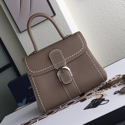 Delvaux 2019 Leather Tote Shoulder Bag,28 CM - 델보 2019 레더 토트 숄더백,DVB0122.28 CM,카키그레이