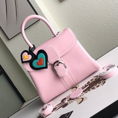 Delvaux 2019 Leather Tote Shoulder Bag,28 CM - 델보 2019 레더 토트 숄더백,DVB0125.28 CM,핑크