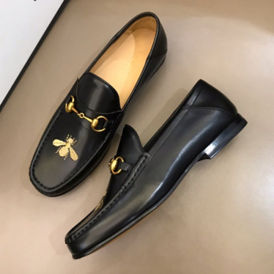 [미러급]Gucci 2019 Mens Business Horsbit Honeybee Leather Loafer- 구찌 남성 비지니스 꿀벌 홀스빗 레더 로퍼 Guc01167x.Size(240 - 270).블랙