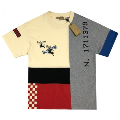 Burberry 2019 Mm/Wm Logo Cotton Short Sleeved Tshirt - 버버리 남자 로고 코튼 반팔티 Bur0819x.Size(s - xl).그레이