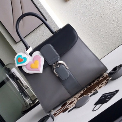 Delvaux 2019 Brillant Leather Tote Shoulder Bag,28 CM - 델보 2019 브리앙 레더 토트 숄더백,DVB0141.28 CM,그레이