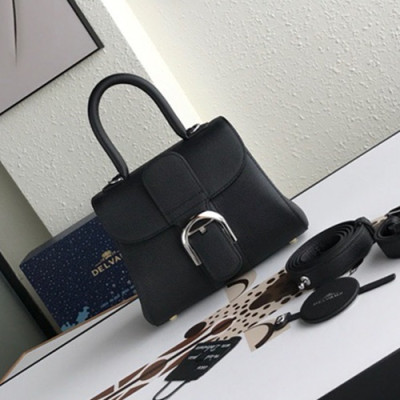 Delvaux 2019 Leather Tote Shoulder Bag,20CM - 델보 2019 레더 토트 숄더백,DVB0197.20CM,블랙