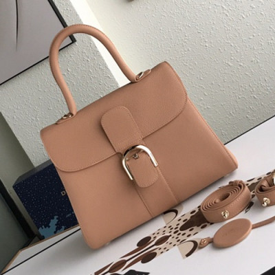 Delvaux 2019 Leather Tote Shoulder Bag,28 CM - 델보 2019 레더 토트 숄더백,DVB0202.28 CM,베이지핑크