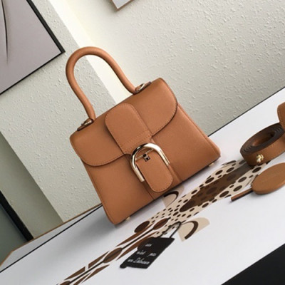 Delvaux 2019 Leather Tote Shoulder Bag,20CM - 델보 2019 레더 토트 숄더백,DVB0209.20CM,카멜