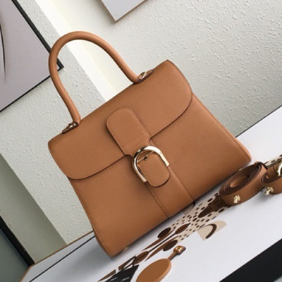 Delvaux 2019 Leather Tote Shoulder Bag,28 CM - 델보 2019 레더 토트 숄더백,DVB0211.28 CM,카멜