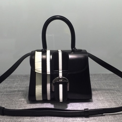 Delvaux 2019 Brillant Leather Tote Shoulder Bag,20CM - 델보 2019 브리앙 레더 토트 숄더백,DVB0218.20CM,블랙