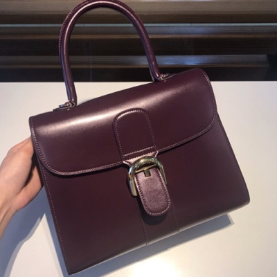 Delvaux 2019 Brillant Magic Leather Tote Shoulder Bag,28 CM - 델보 2019 브리앙 매직 레더 토트 숄더백,DVB0236.28 CM,퍼플와인