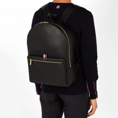 Thom Brown 2019 Leather Back Pack ,40CM - 톰브라운 2019 레더 남성용 백팩 THOB0008,40CM,블랙