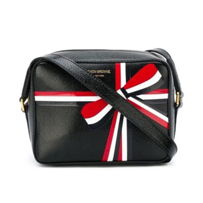 Thom Browne 2019 Leather Shoulder Bag ,17cm - 톰브라운 2019  레더 여성용 숄더백 THOB0010,17cm,블랙